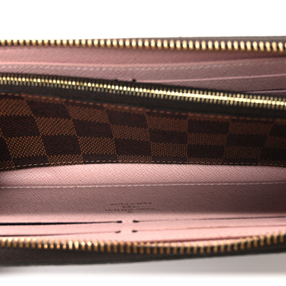 Louis Vuitton Damier Ebene Clemence Wallet Rose Ballerine 5 of 7