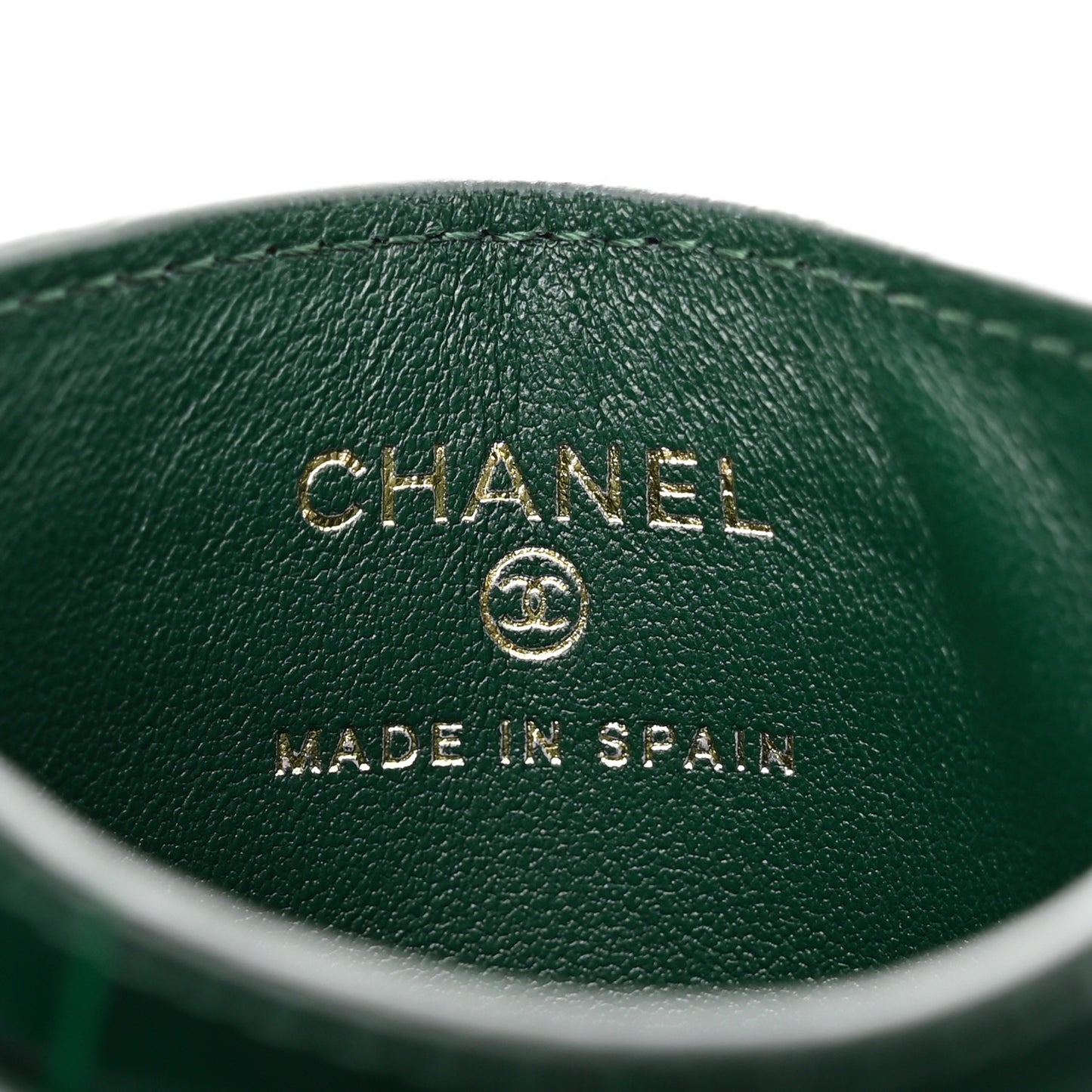 Calfskin Crocodile Embossed Crococo Card Holder Emerald