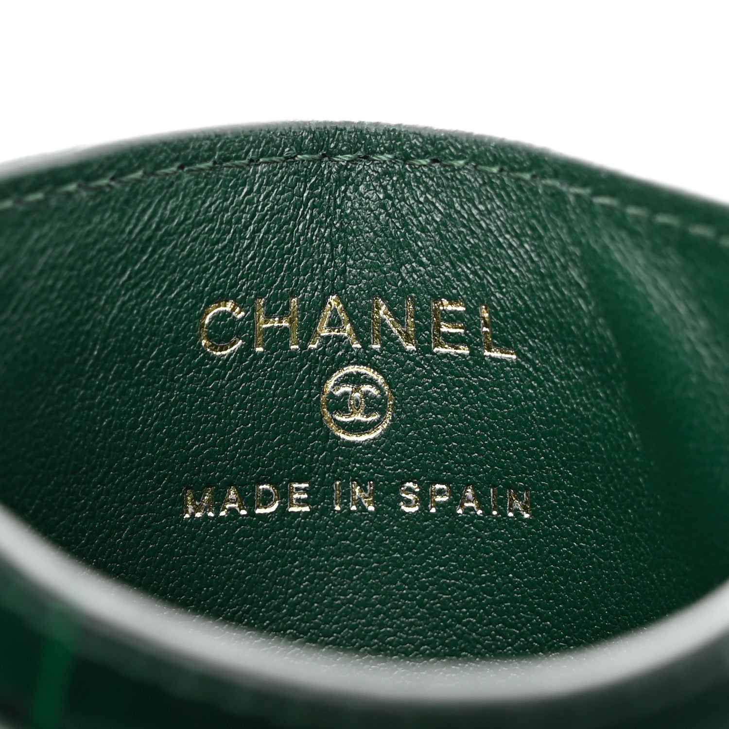 Chanel Calfskin Crocodile Embossed Crococo Card Holder Emerald 6 of 8