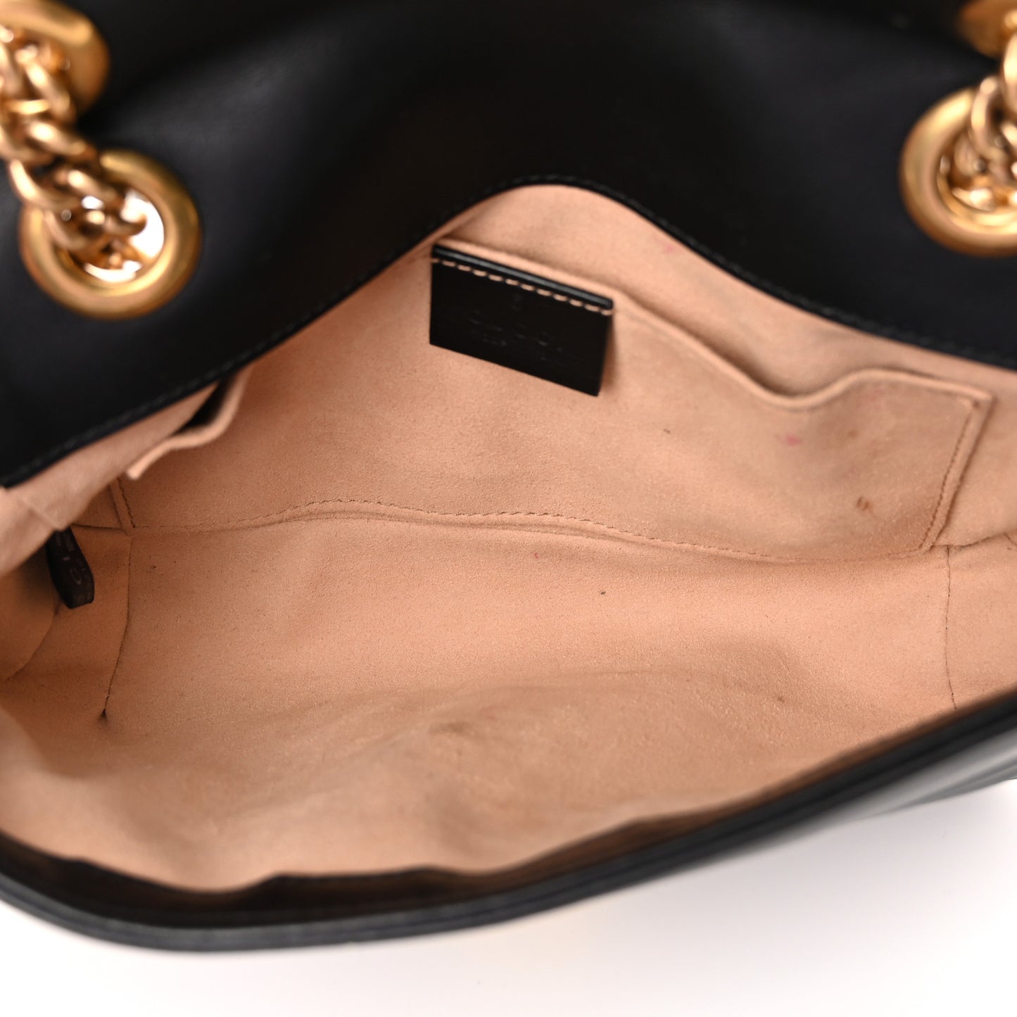Calfskin Matelasse Mini GG Marmont Shoulder Bag Black