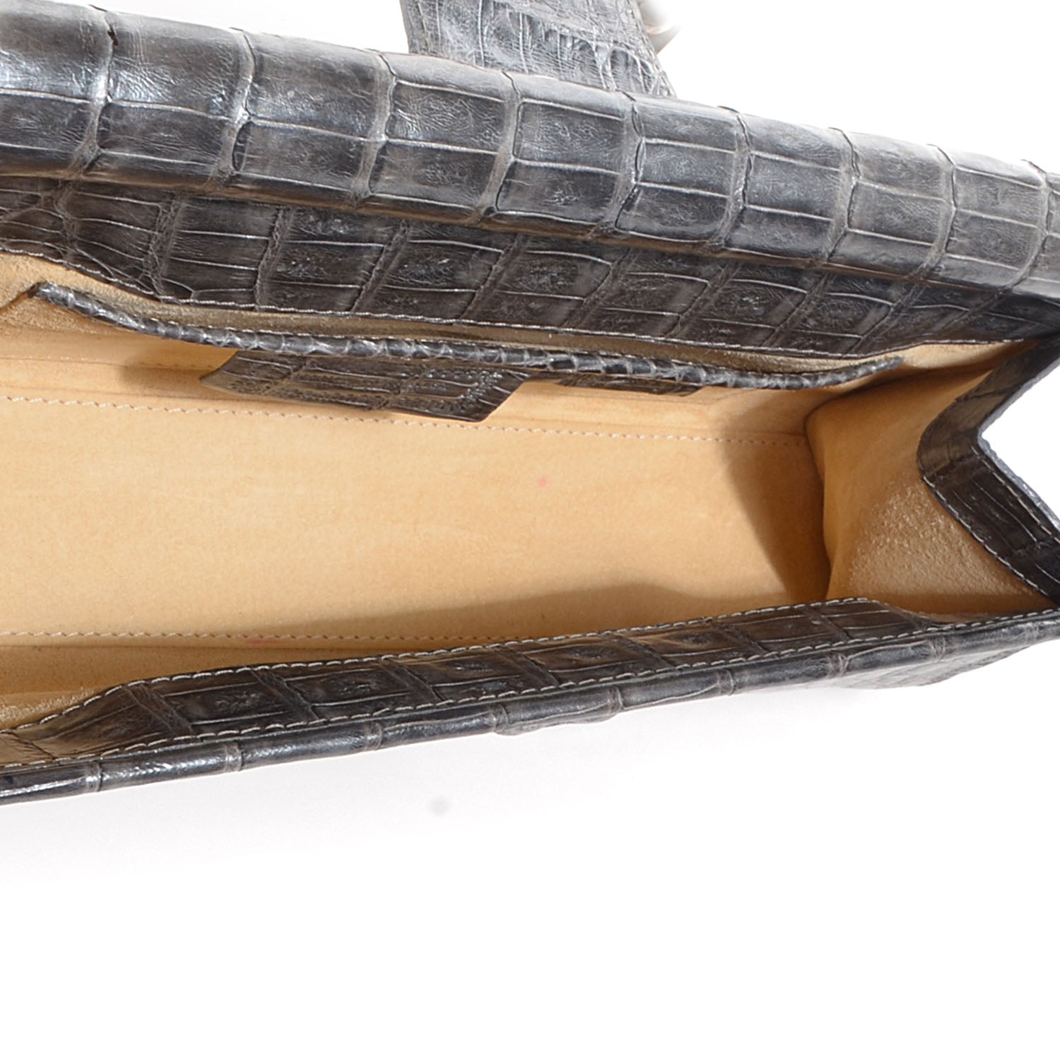 Nancy Gonzalez Crocodile Clutch Grey 5 of 7
