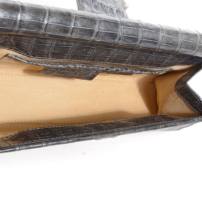 Nancy Gonzalez Crocodile Clutch Grey 5 of 7