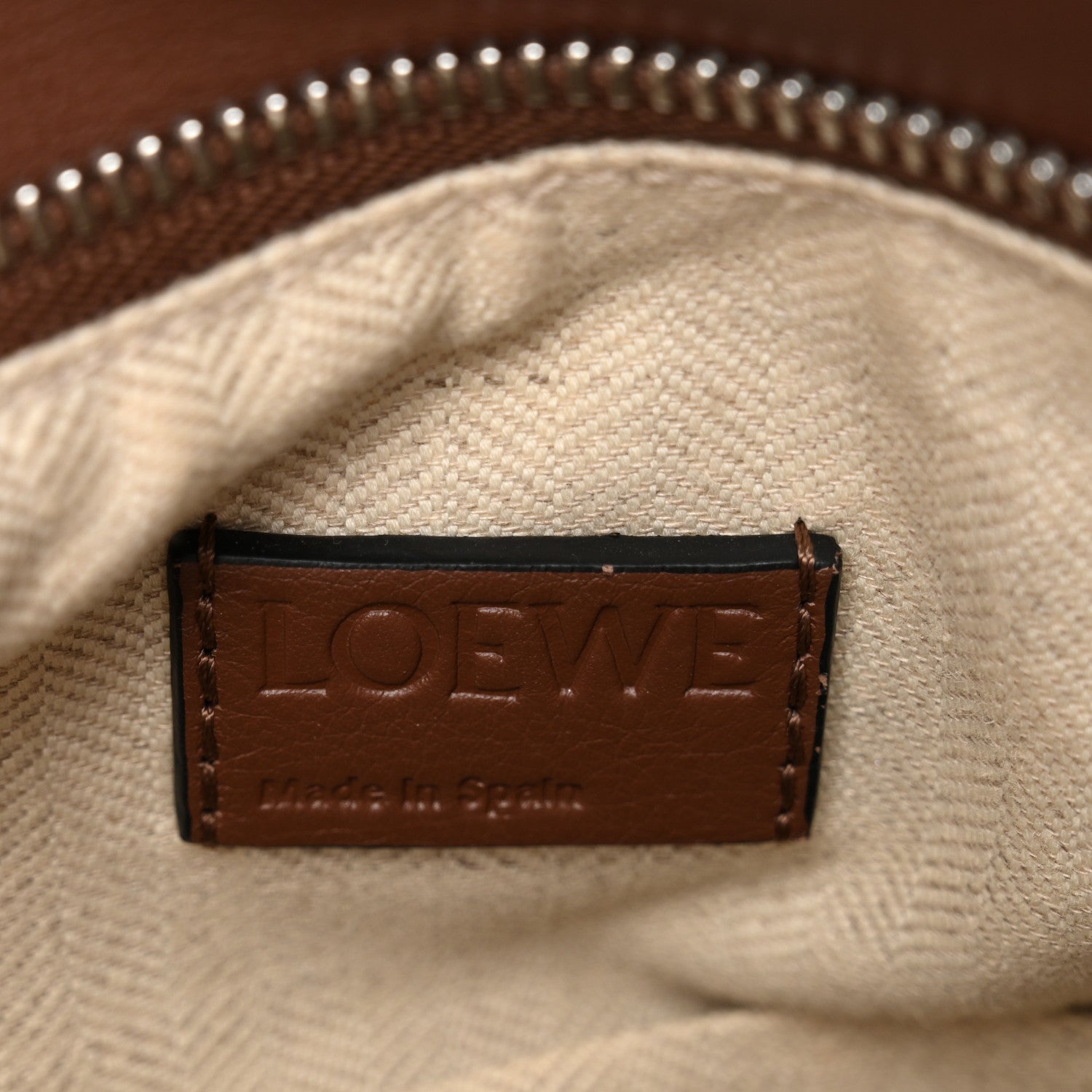 Loewe Calfskin Small Puzzle Bag Brunette Soft White Black 6 of 12