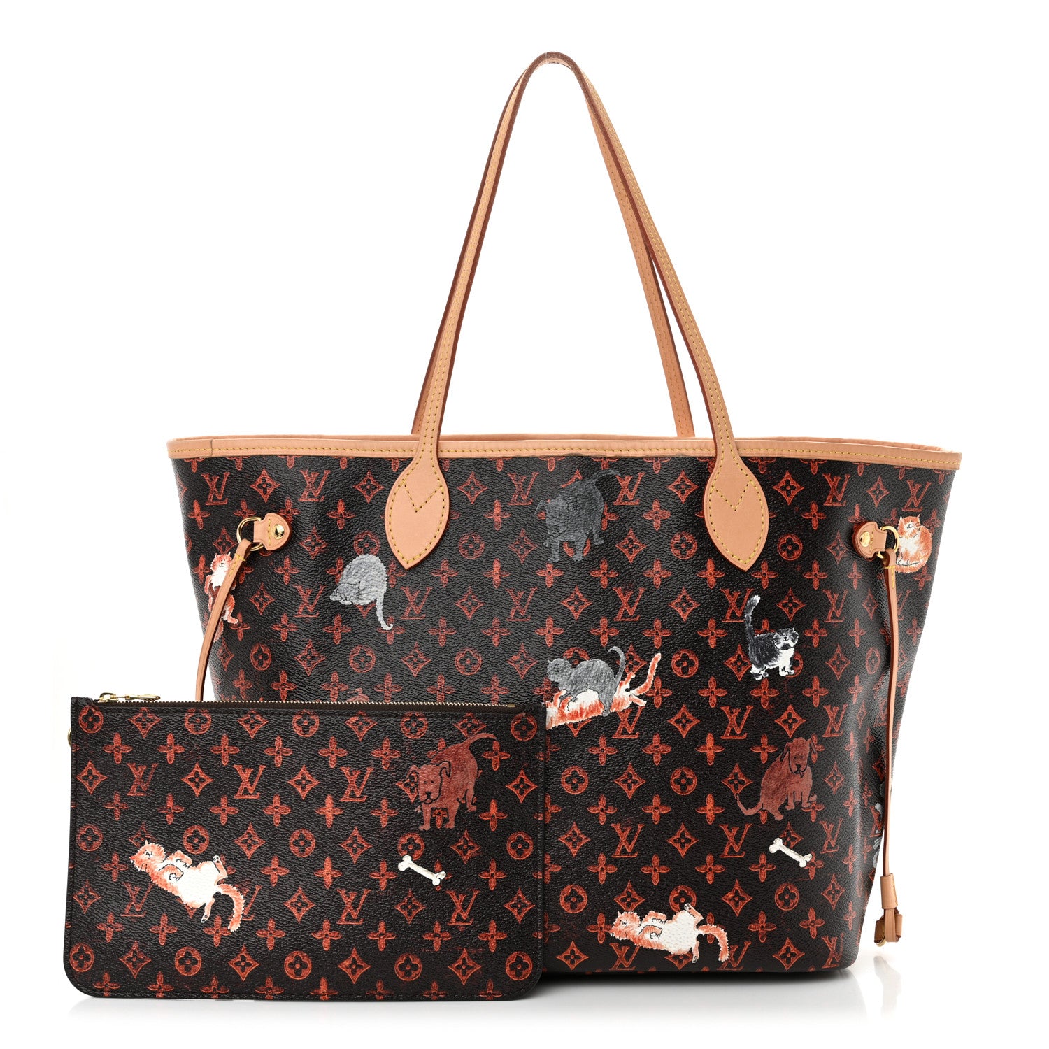 Louis Vuitton Catogram Neverfull MM Marron 3 of 12