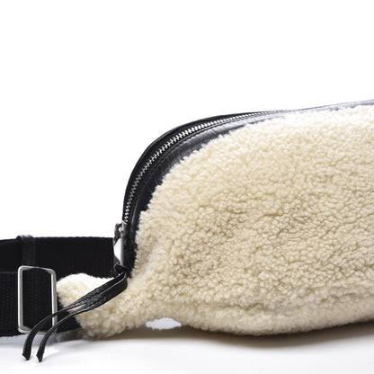Saint Laurent Shearling Belt Bag Beige 7 of 9
