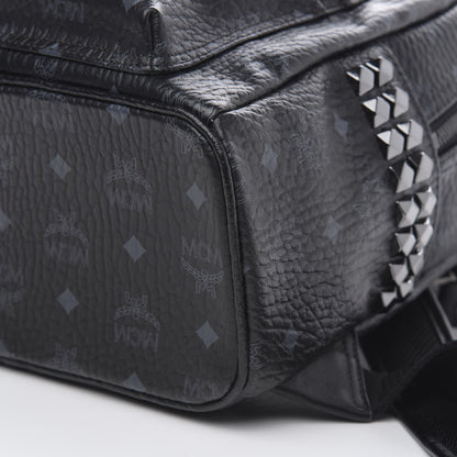 MCM Visetos Small Side Stud Stark Backpack Black 8 of 8