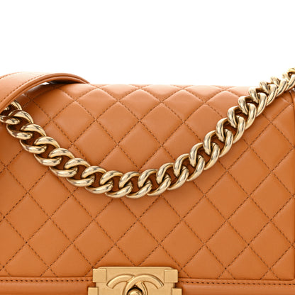 Chanel Lambskin Quilted Medium Boy Flap Yellow 8 of 11