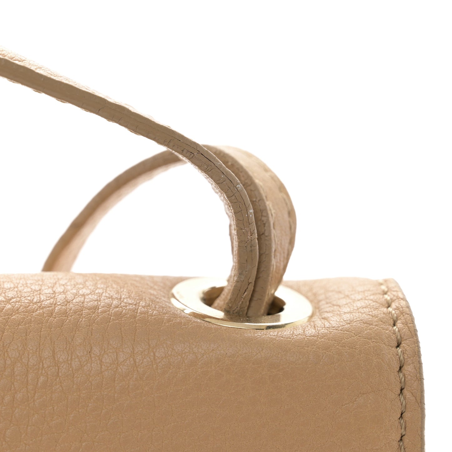 Calfskin Rebel Crossbody Bag Beige