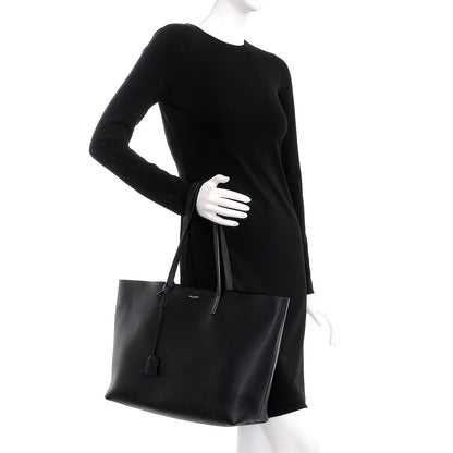 Saint Laurent Calfskin Large Shopping Tote Black 2 of 8