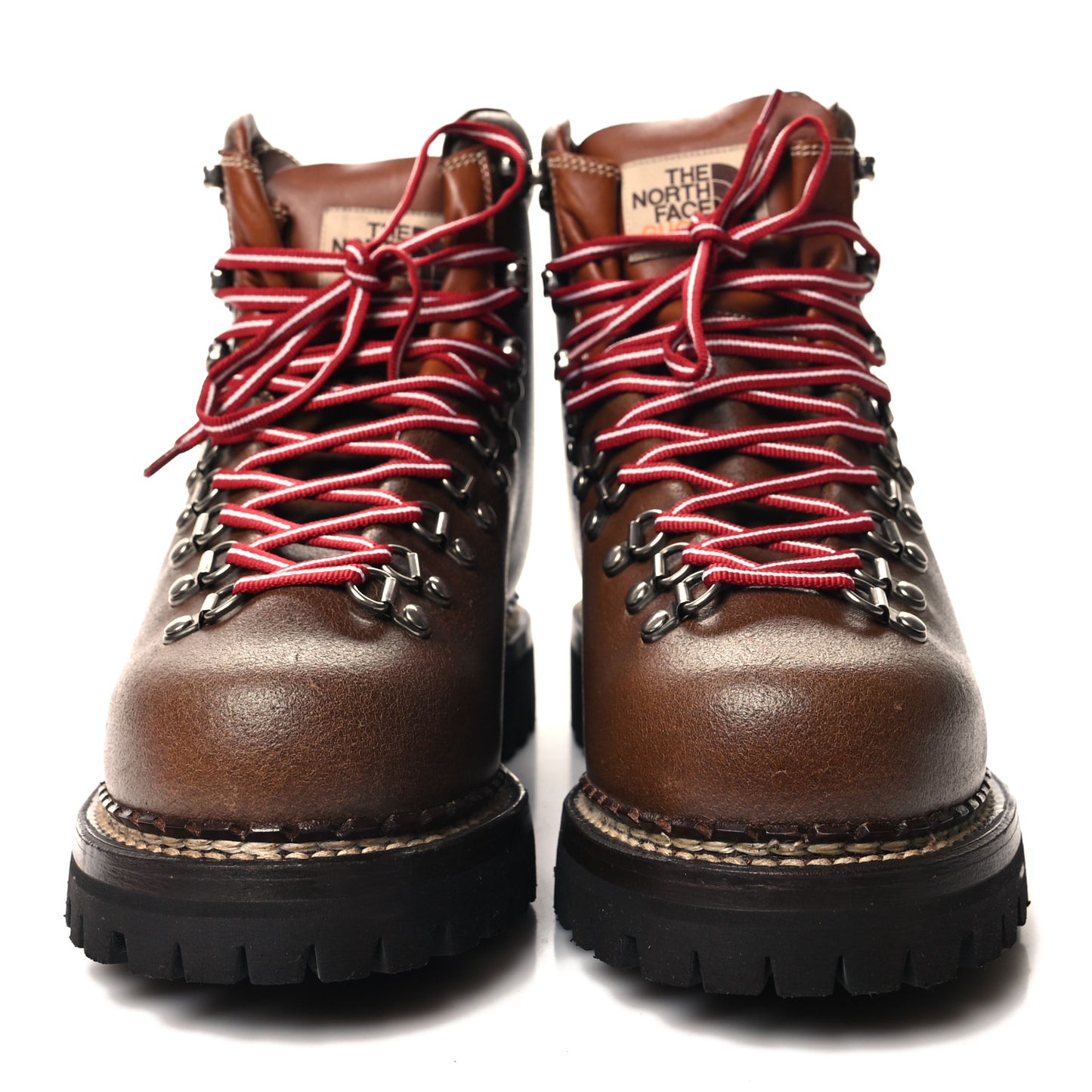 X THE NORTH FACE Calfskin Womens Hiking Ankle Boots 41 Foggy Tabacco Cuir