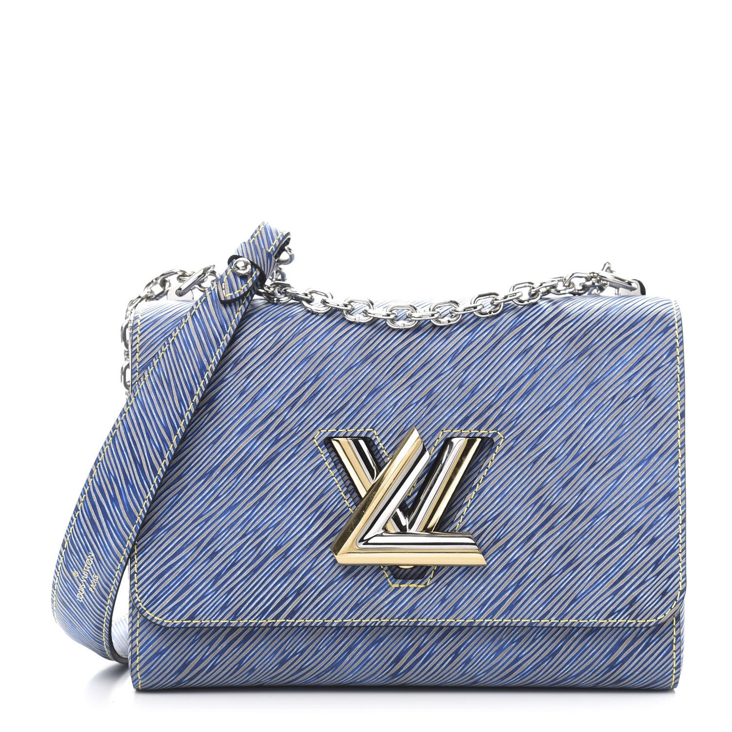 Epi Twist Shoulder Bag MM Denim Light