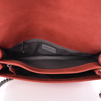 Chanel Iridescent Calfskin Large Coco Daily Flap Red 5 of 7