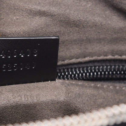 Gucci Guccissima Signature Medium Flat Messenger Bag Black 7 of 7