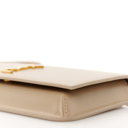 Saint Laurent Smooth Calfskin Monogram Phone Holder Crossbody Dark Beige 10 of 10