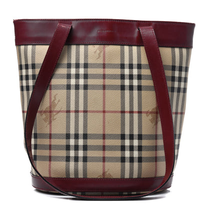 Burberry Haymarket Check Shoulder Bag Red 1 of 36