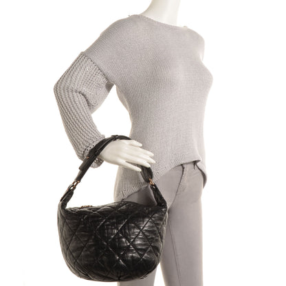 Chanel Lambskin Cloudy Bundle Hobo Black 2 of 7