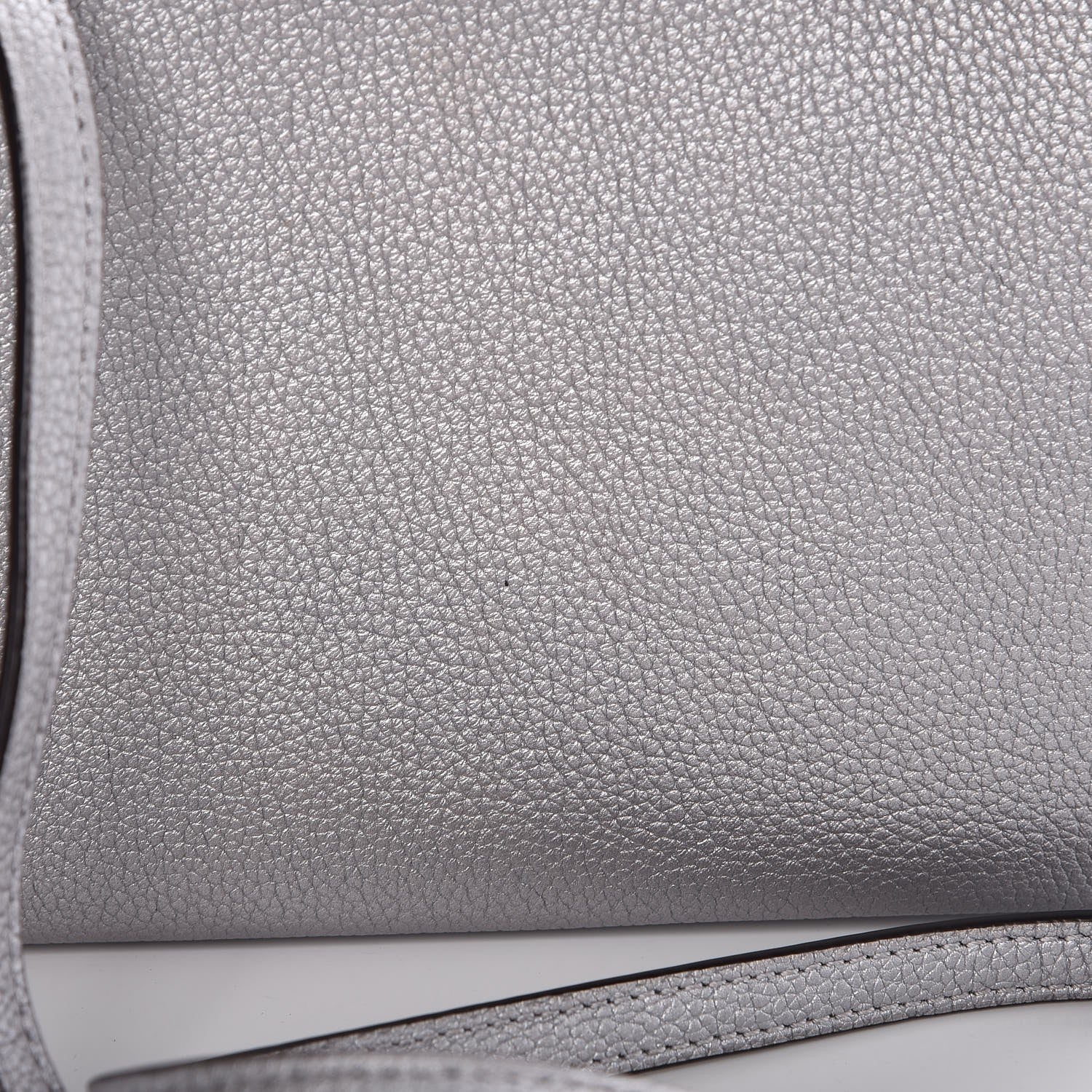 MCM Grained Calfskin Milla Double Crossbody Bag Spike Silver 11 of 15