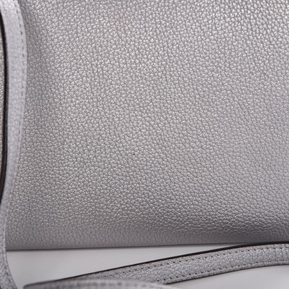 MCM Grained Calfskin Milla Double Crossbody Bag Spike Silver 11 of 15