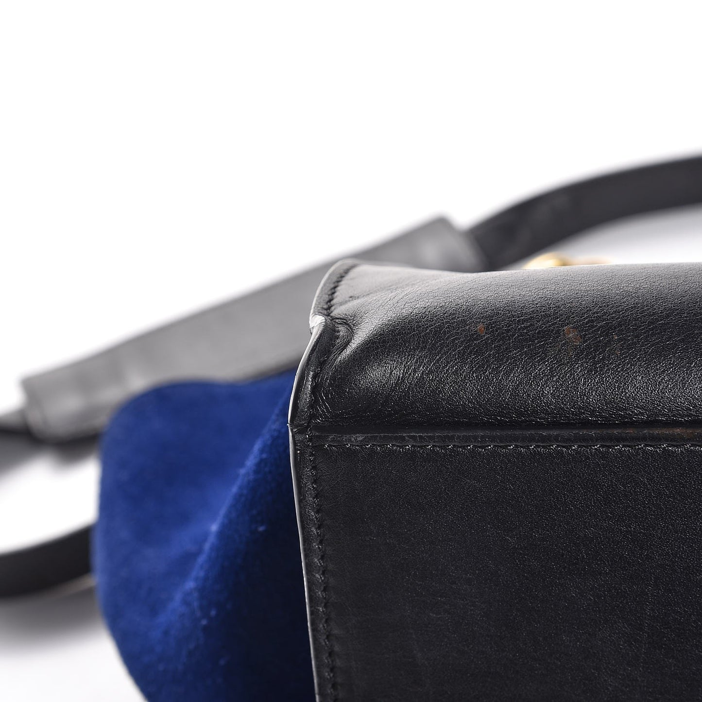 Calfskin Suede Medium Tri-color Trapeze Tri-color Sand