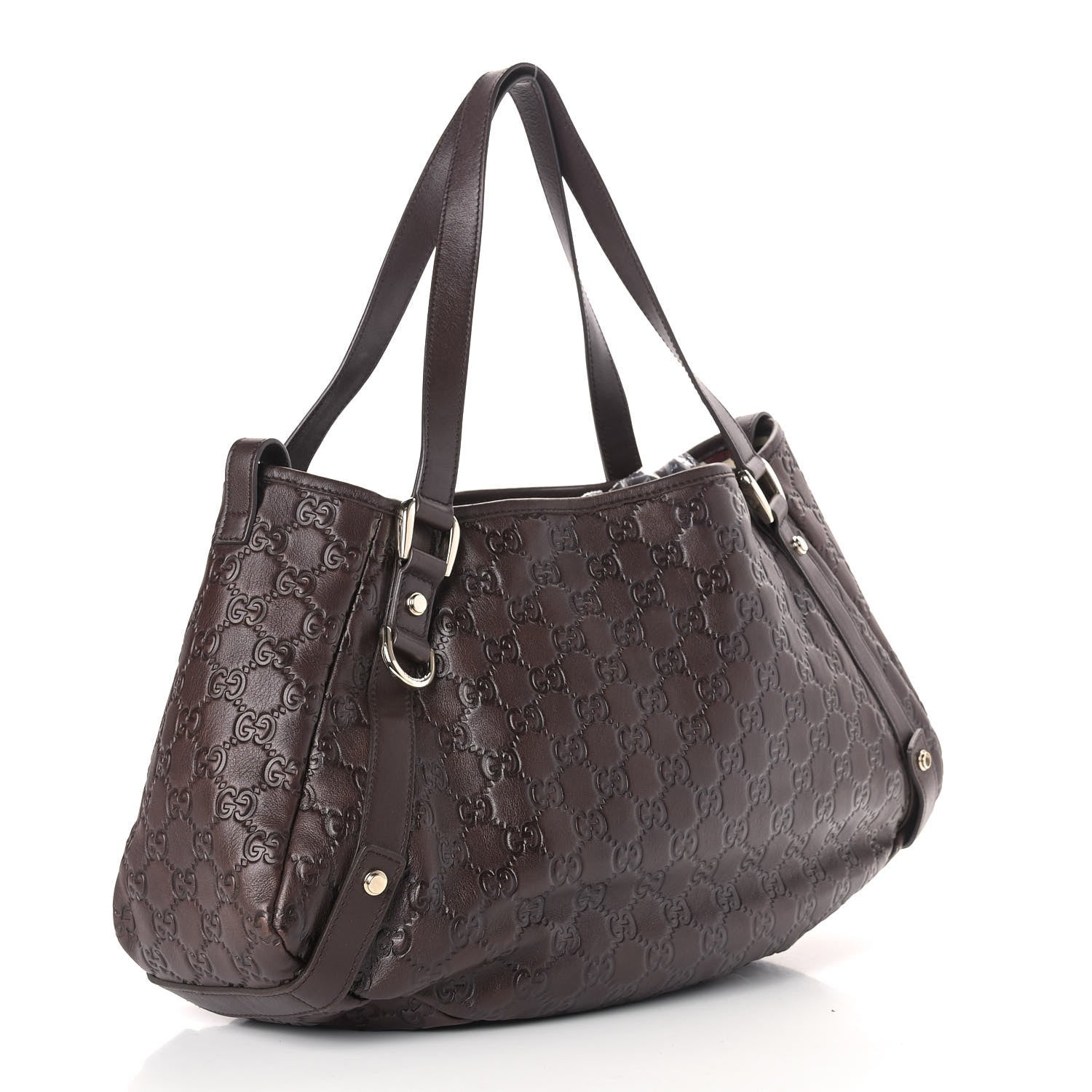 Gucci Guccissima Medium Abbey Shoulder Bag Chocolate 3 of 9