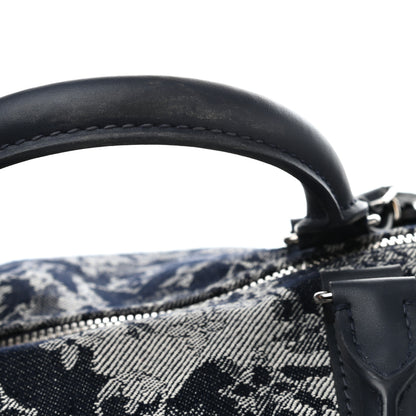 Louis Vuitton Monogram Tapestry Keepall Bandouliere 50 Bleu 7 of 8