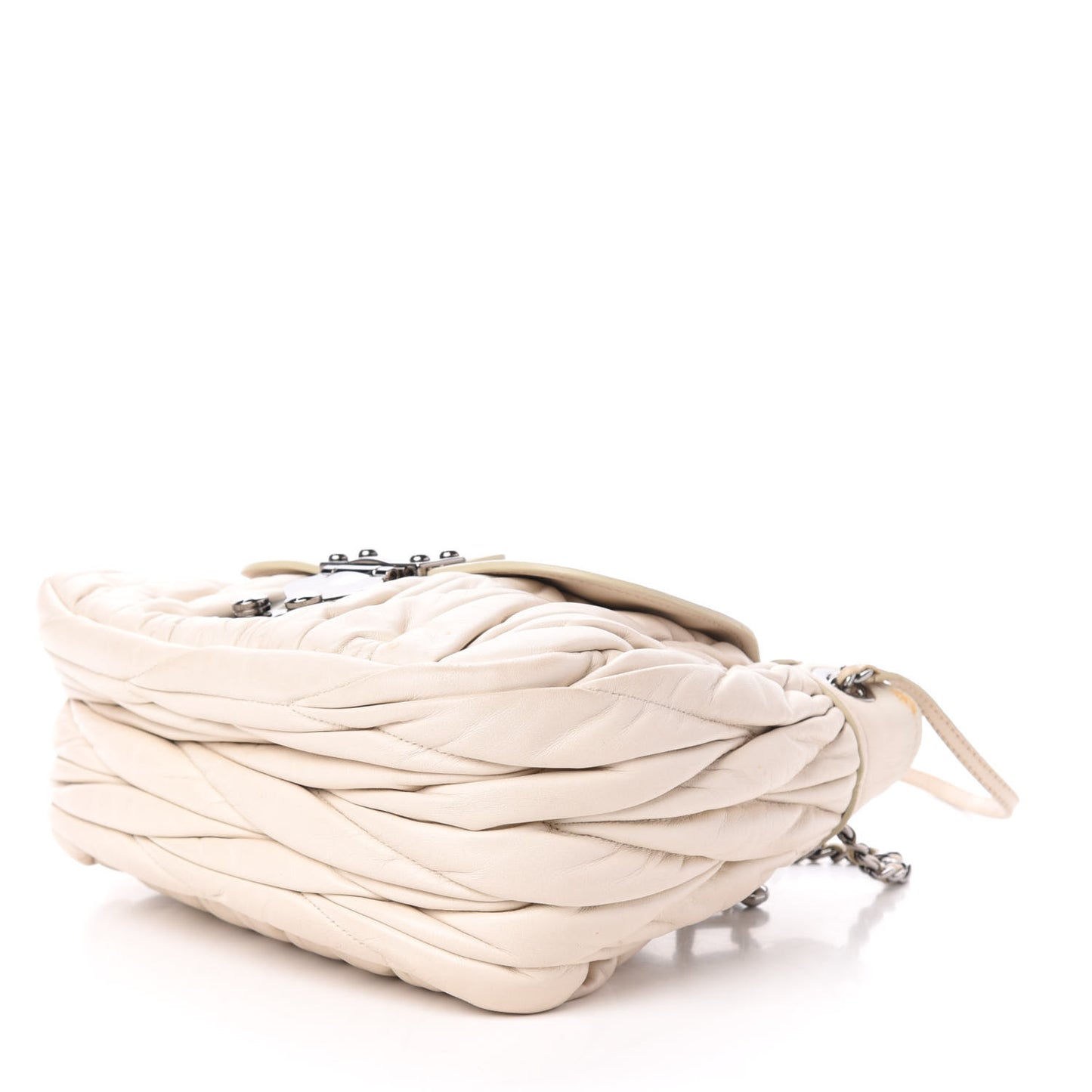 Nappa Matelasse Shoulder Bag Bianco