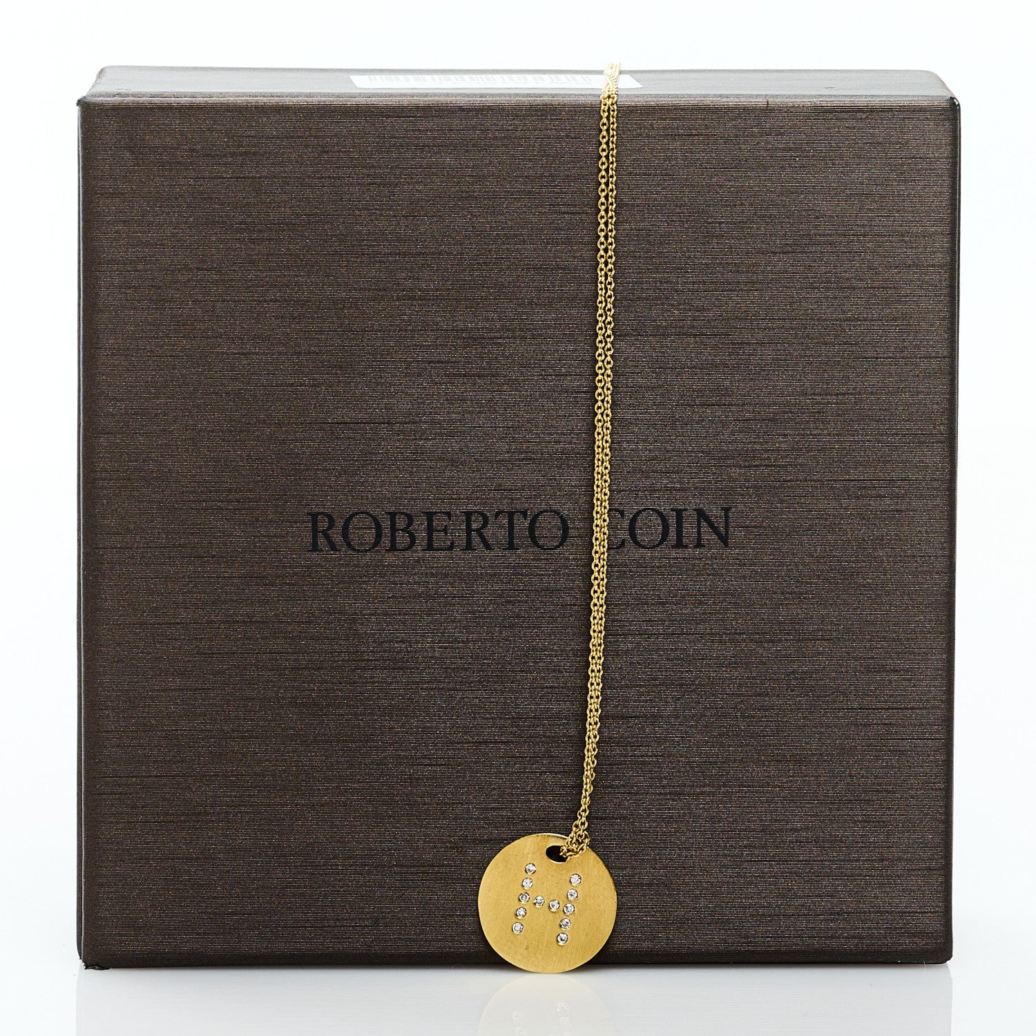 Roberto Coin 18K Yellow Gold Diamond Tiny Treasures Initial H Pendant Necklace 7 of 7