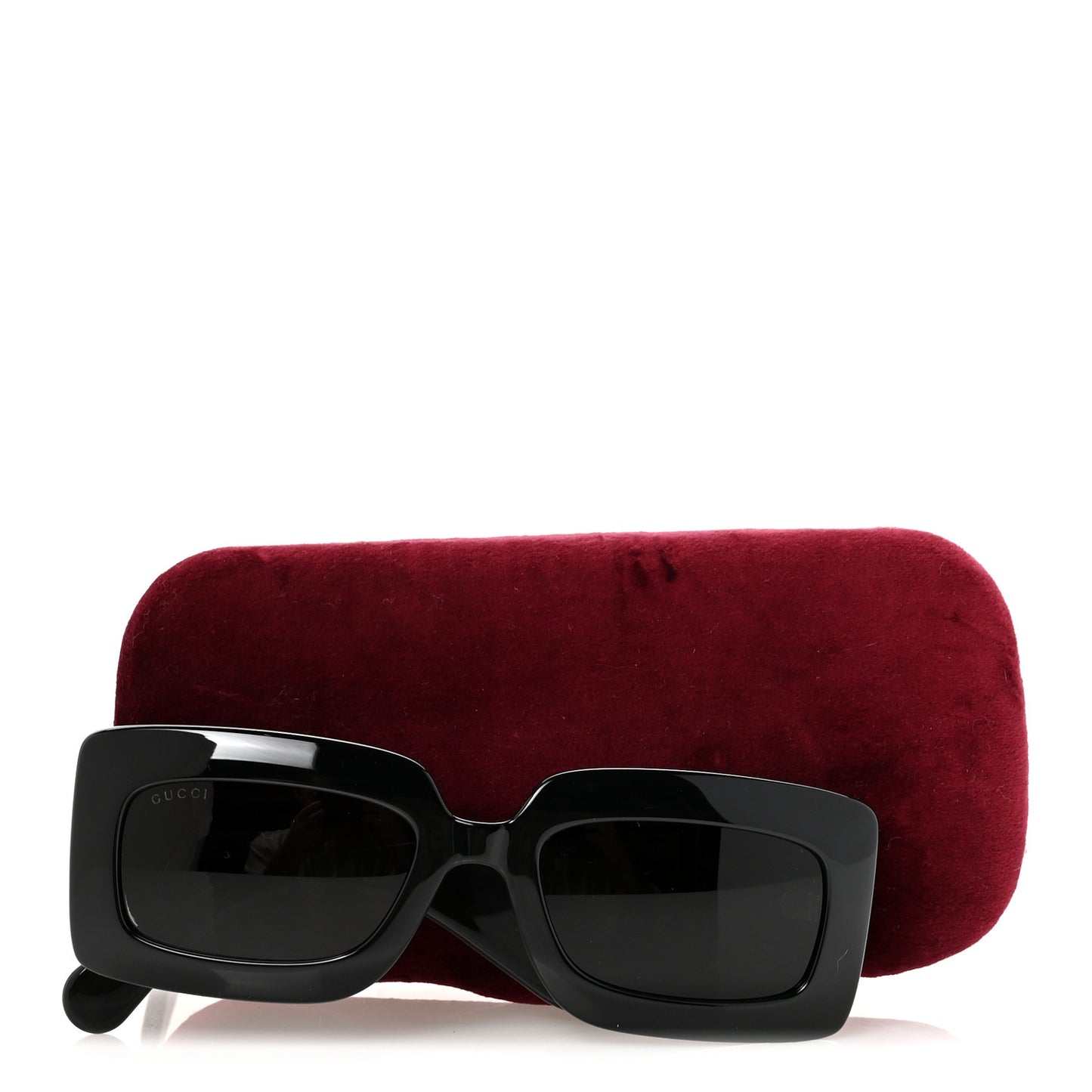 Acetate Rectangular Sunglasses GG0811S Black