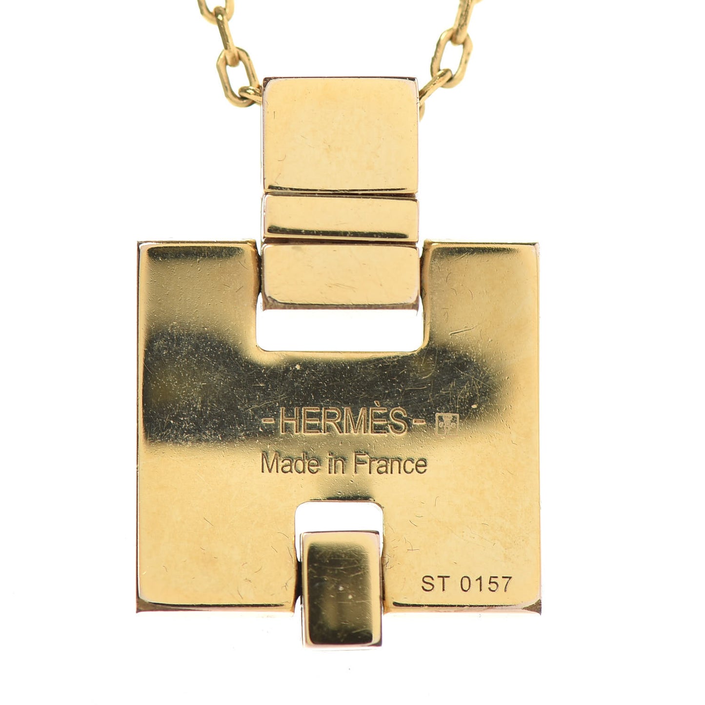 Yellow Gold Plated Lacquered Eileen Pendant Necklace