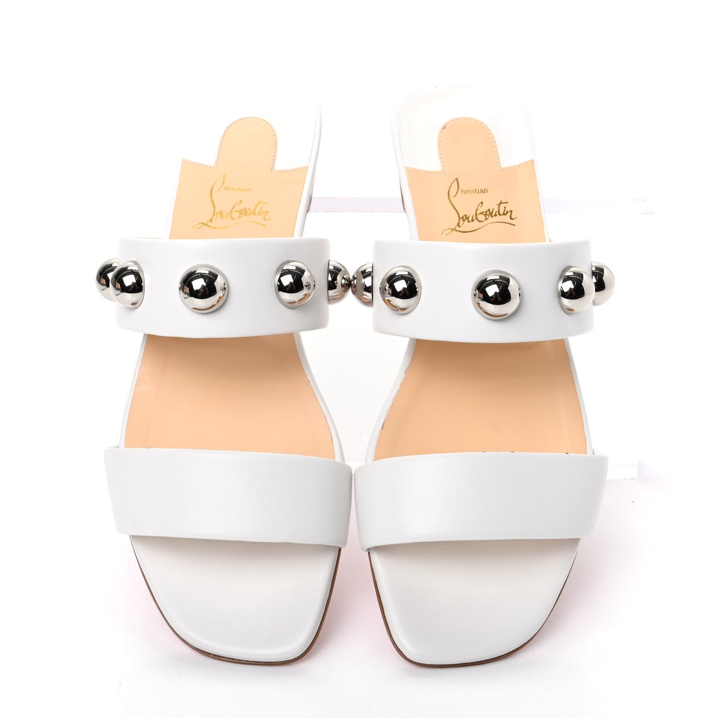 Nappa Simple Bille Slide Sandals 38.5 White