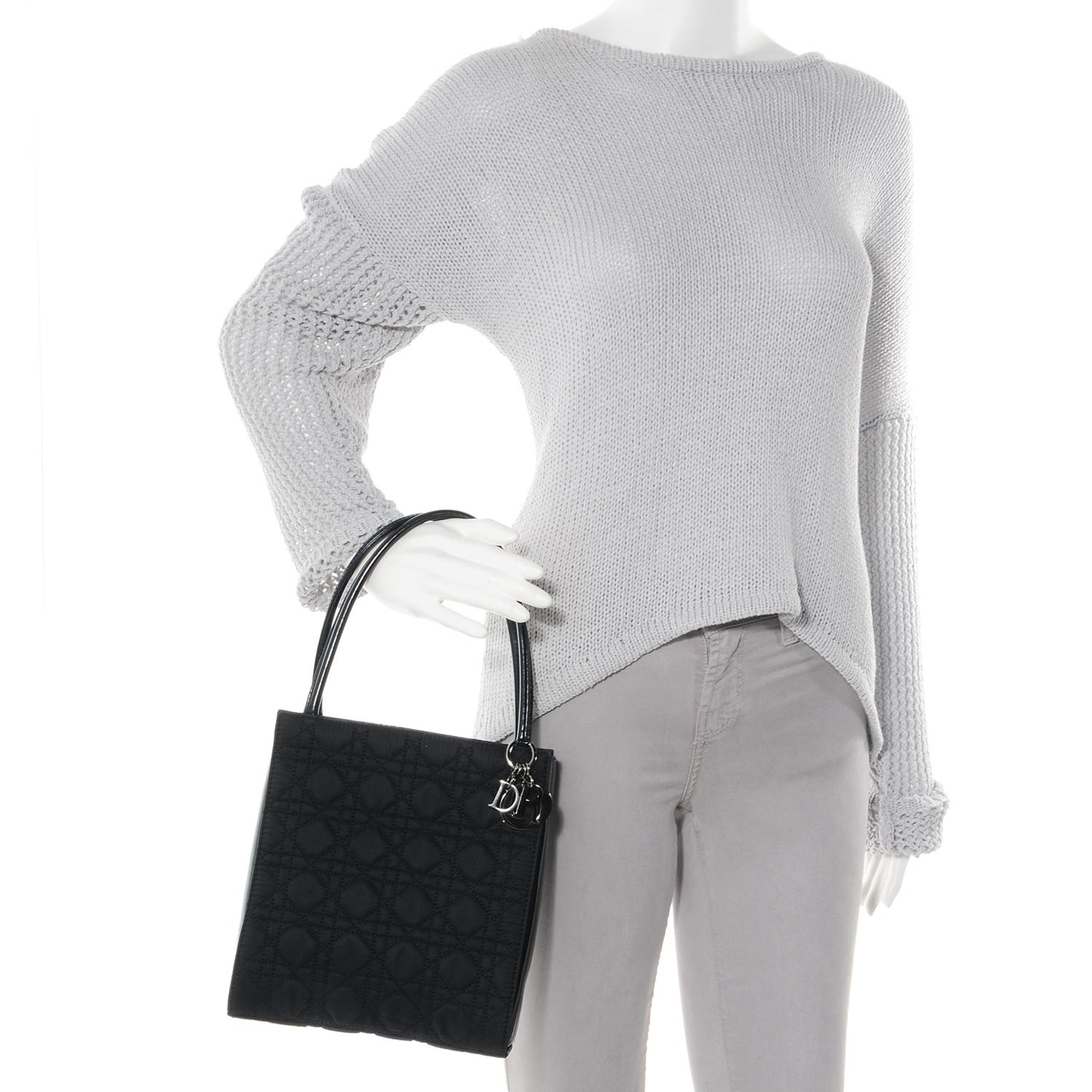 Nylon Cannage Dior Tote Black