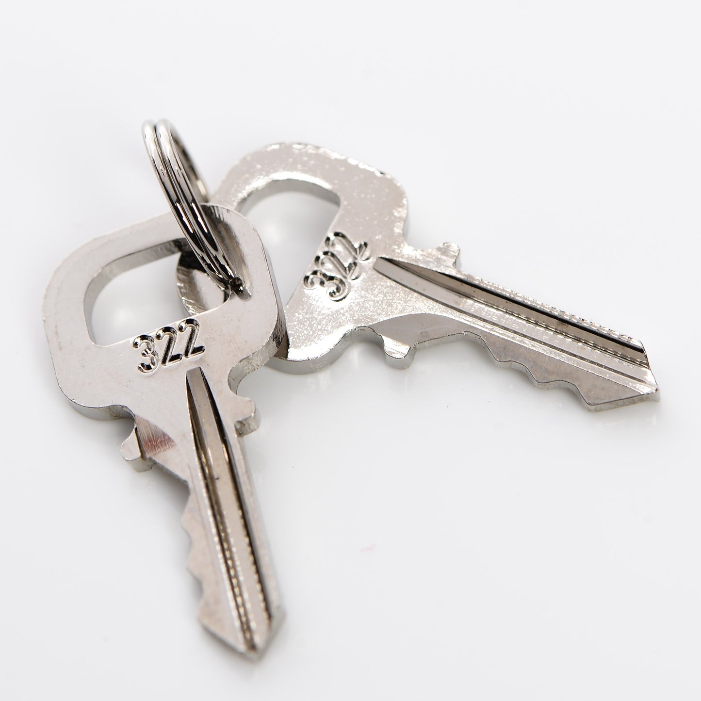 Polished Silver Lock and Key Set