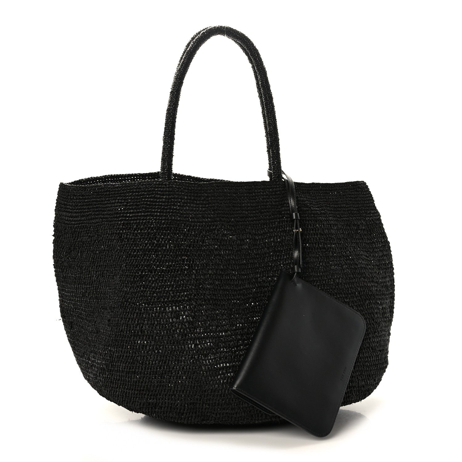 THE ROW「OREGON」　カゴバッグ The Row THE ROW Raffia Oregon Bag Black 1453173 – FASHIONPHILE