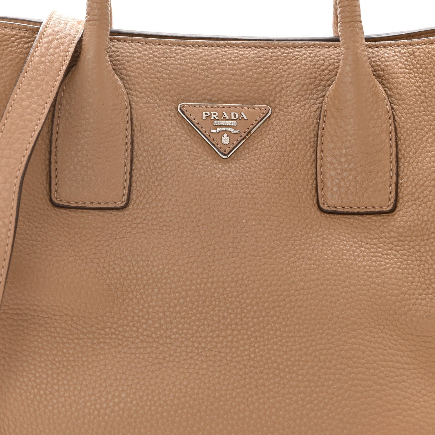 Prada Vitello Daino Shopping Tote Sesamo 8 of 13