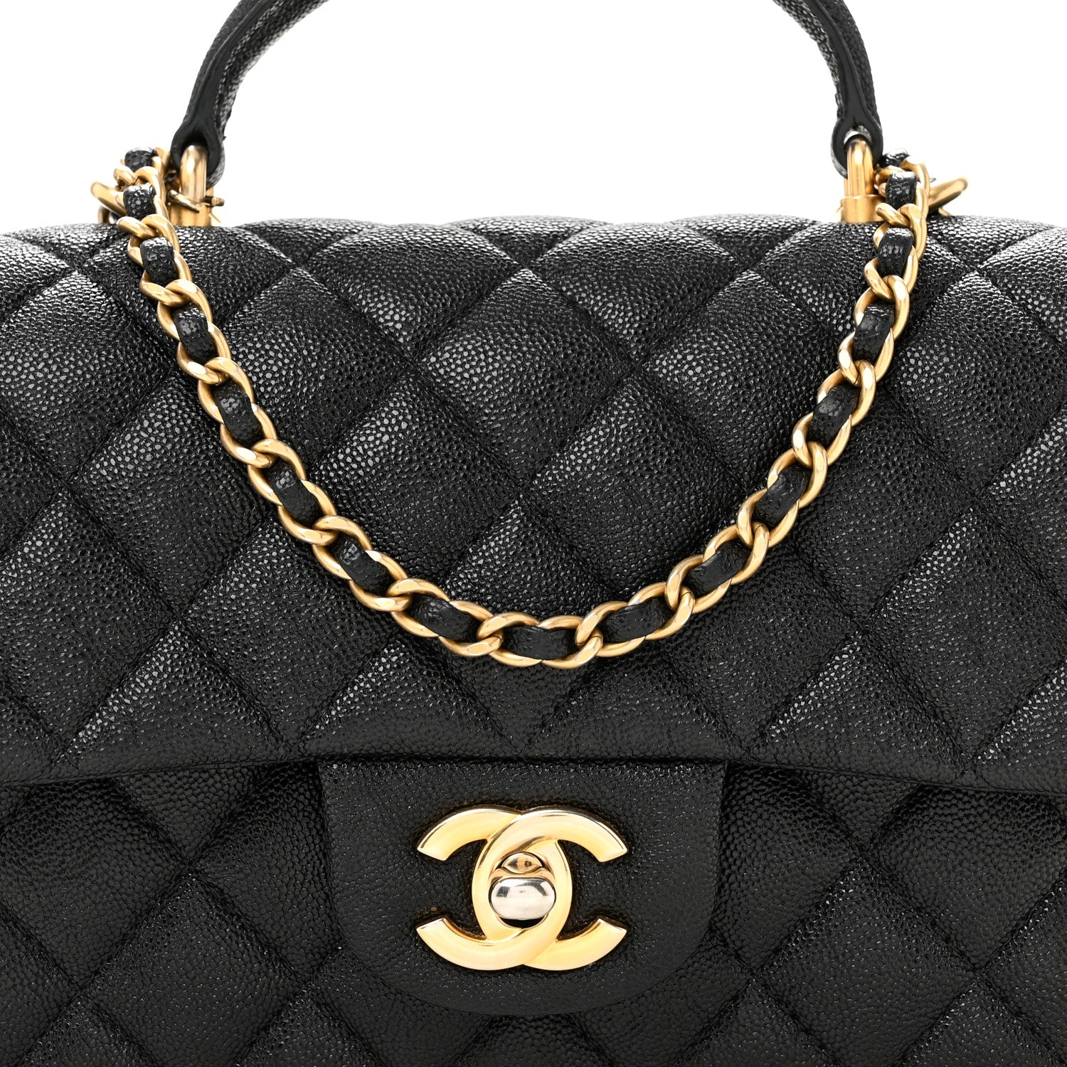Chanel Caviar Quilted Mini Top Handle Rectangular Flap Black 8 of 14
