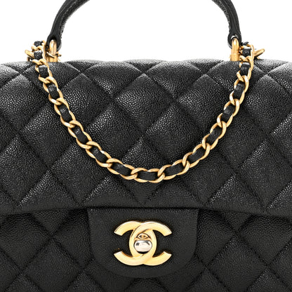 Chanel Caviar Quilted Mini Top Handle Rectangular Flap Black 8 of 14
