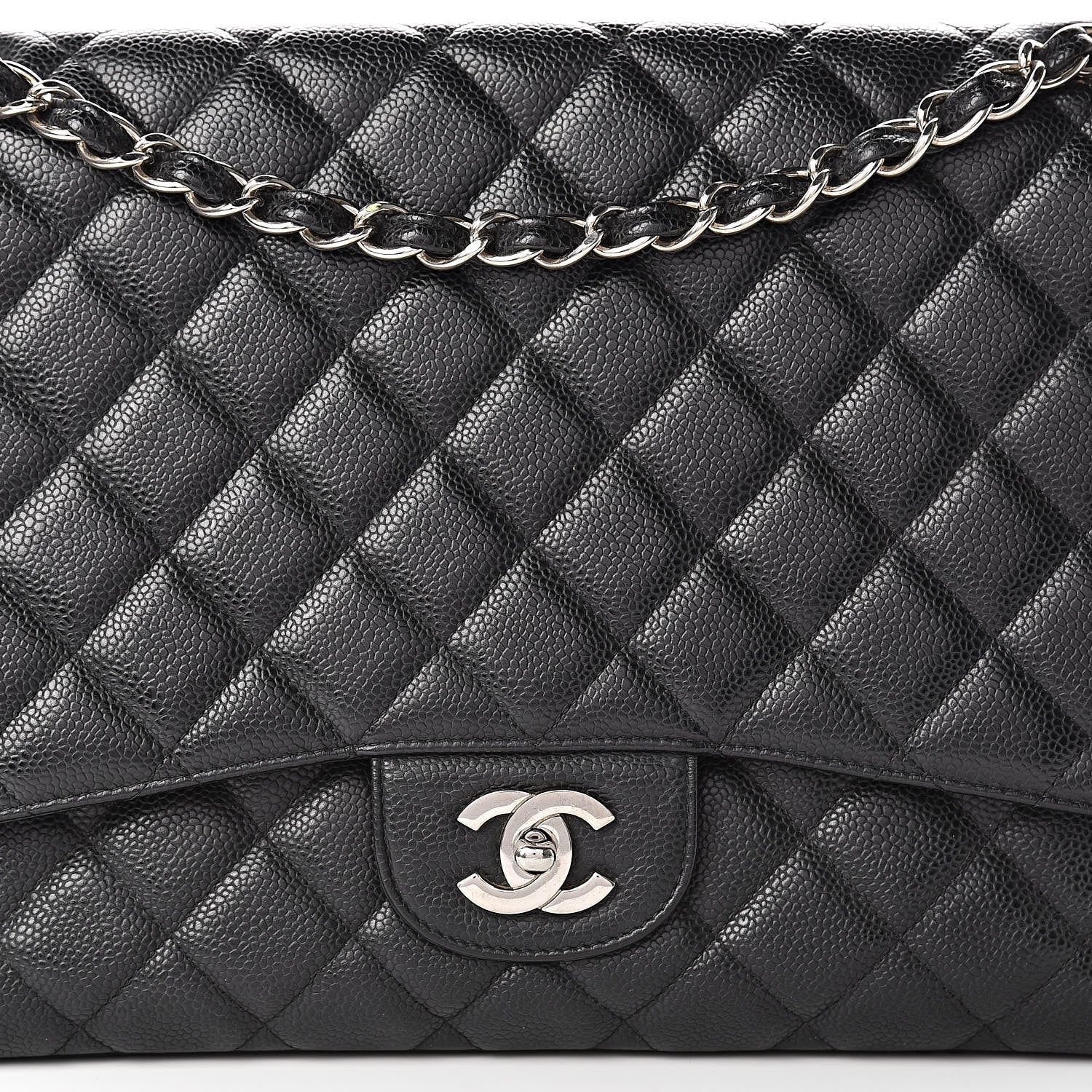 Chanel Caviar Quilted Maxi Single Flap Black 8 of 10