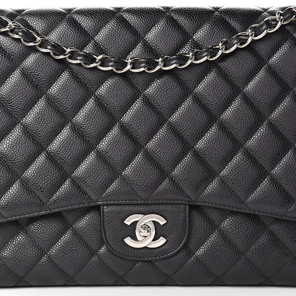 Chanel Caviar Quilted Maxi Single Flap Black 8 of 10