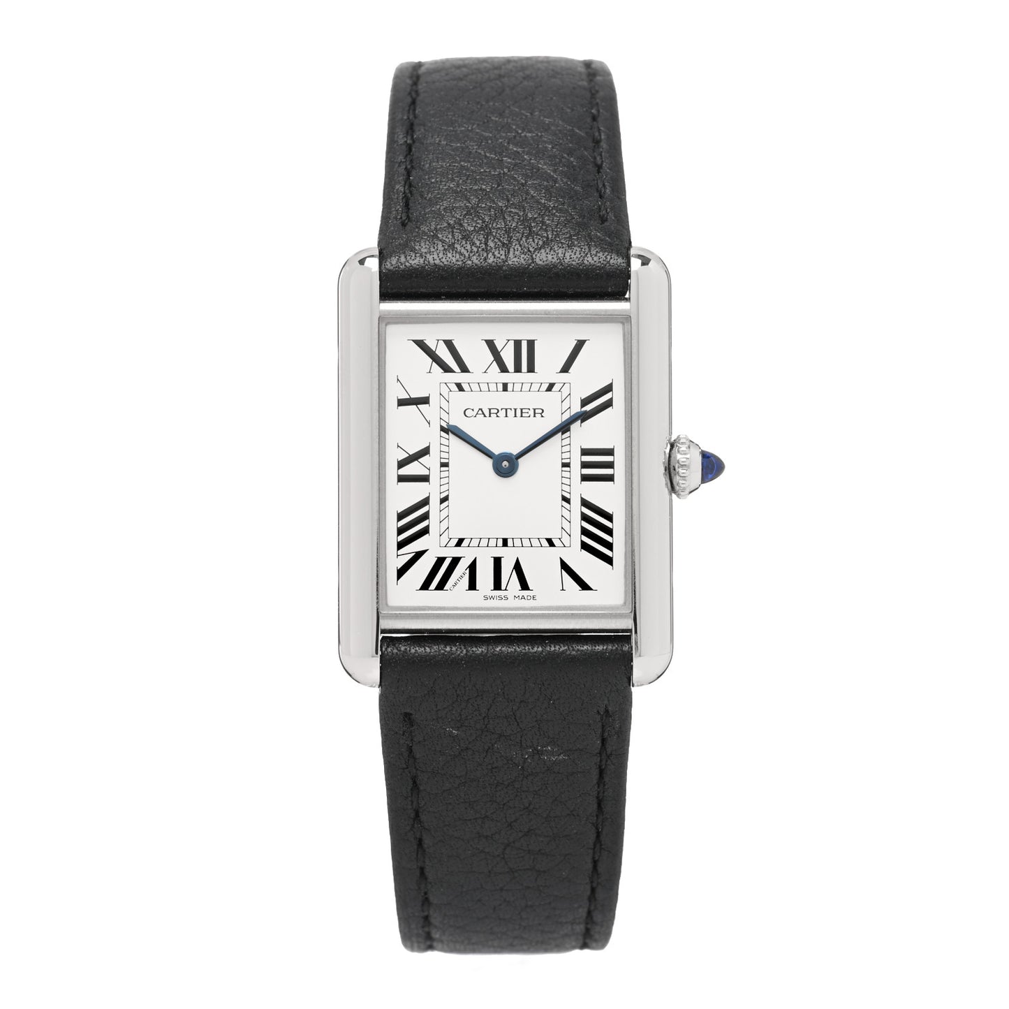 Stainless Steel Calfskin 25mm Must de Cartier Tank Quartz Watch