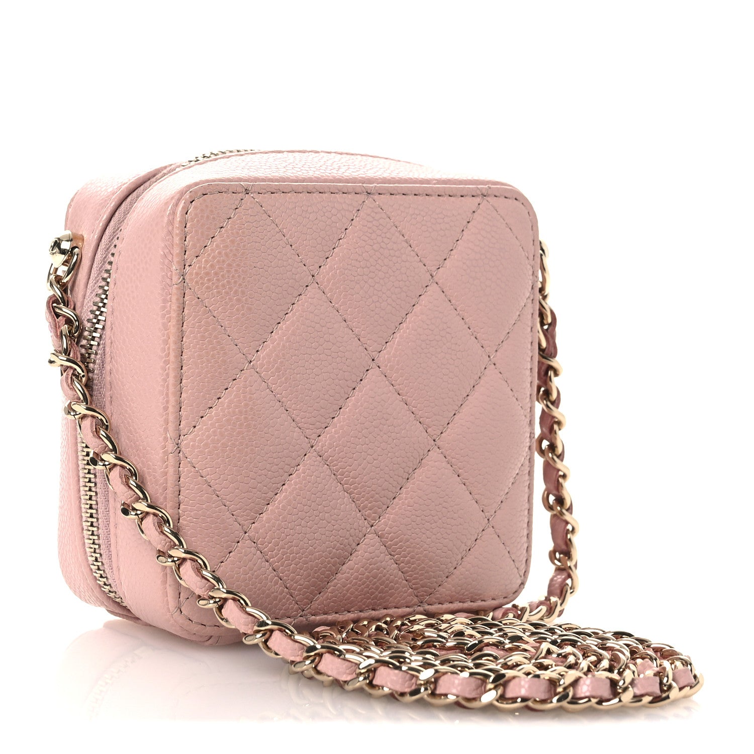 Chanel Caviar Quilted Clutch with Chain Light Pink 3 of 12