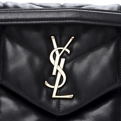 Saint Laurent Lambskin Quilted Small Loulou Puffer Monogram Chain Satchel Black 11 of 11