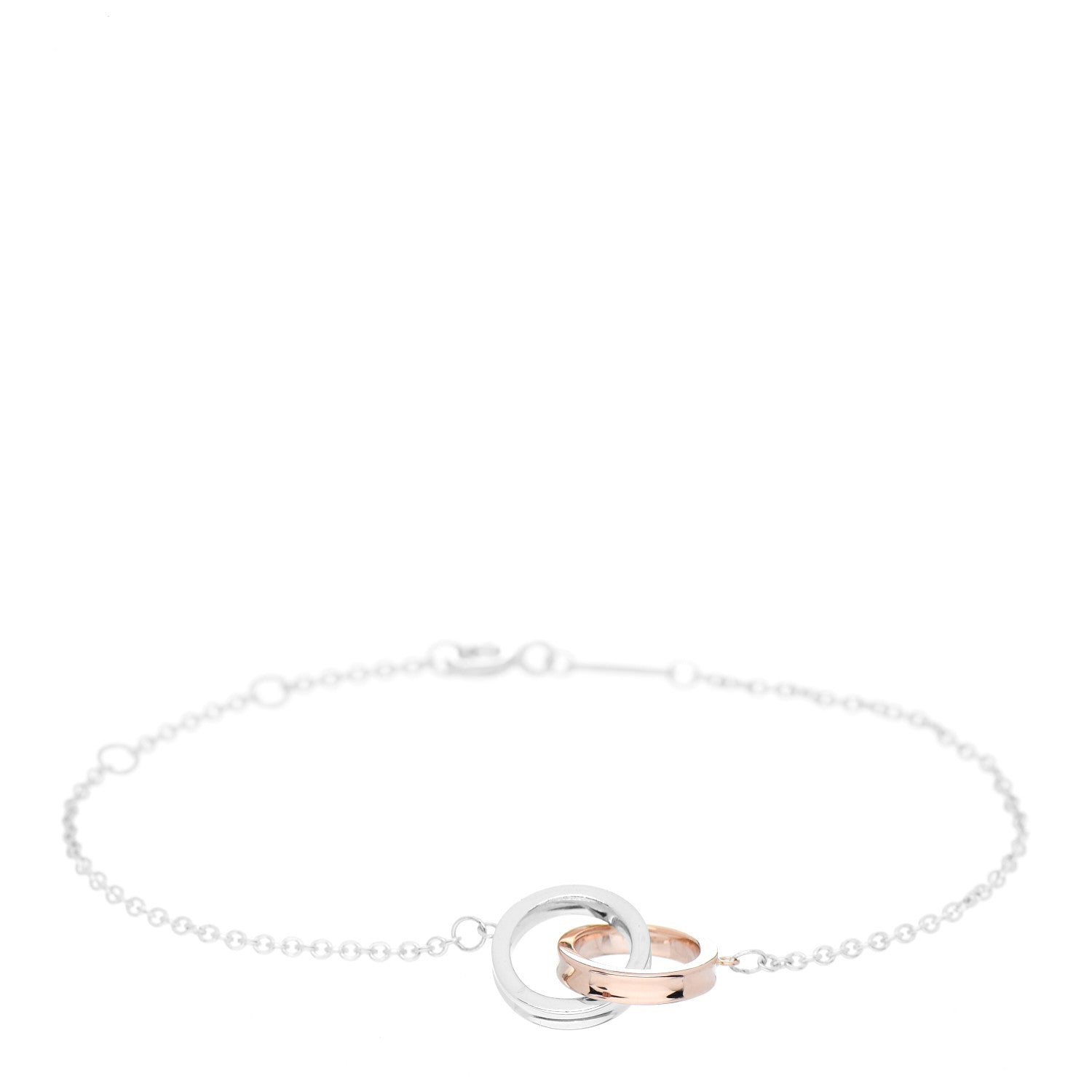 Tiffany Sterling Silver Rubedo 1837 Interlocking Bracelet 1 of 4