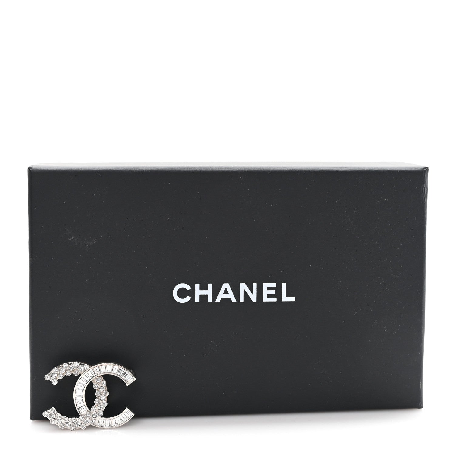Chanel Crystal CC Brooch Silver 4 of 4