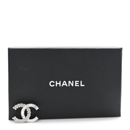 Chanel Crystal CC Brooch Silver 4 of 4