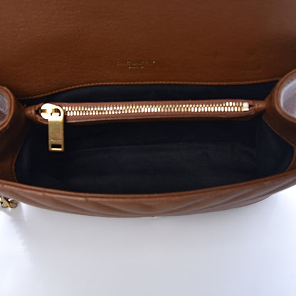 Saint Laurent Calfskin Matelasse Chevron Monogram Medium College Bag Brick 5 of 9