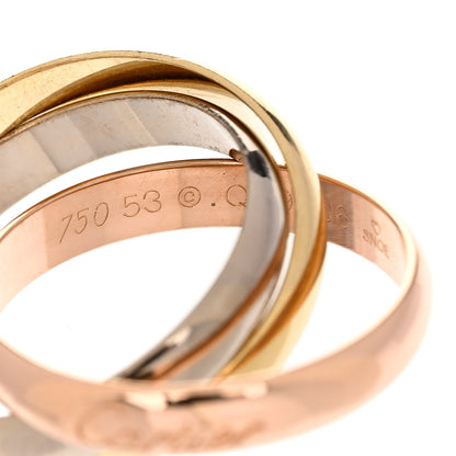 Cartier 18K Pink Yellow White Gold Classic Trinity Ring 53 6.25 4 of 6