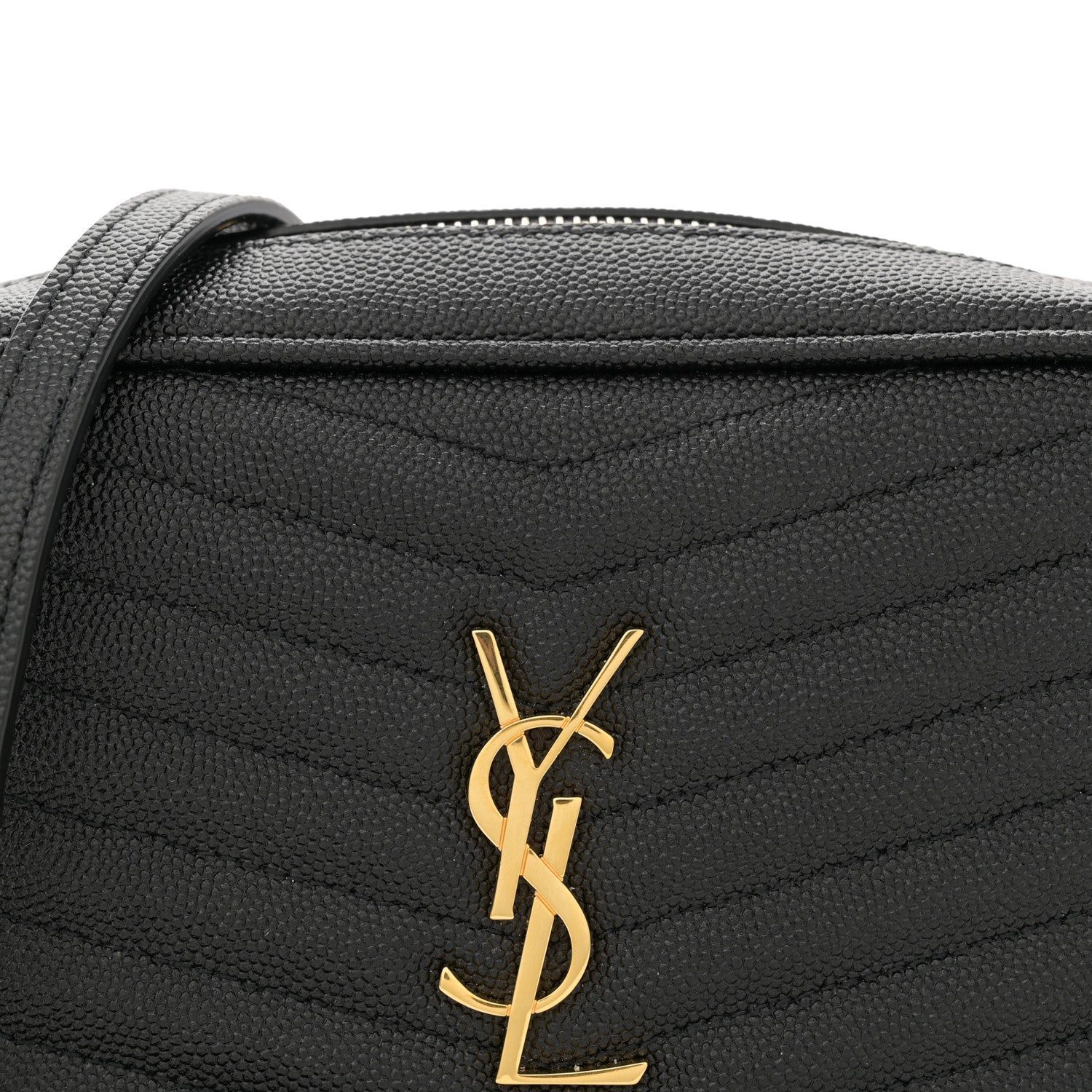 Saint Laurent Grain De Poudre Matelasse Monogram Mini Lou Camera Bag Black 8 of 11