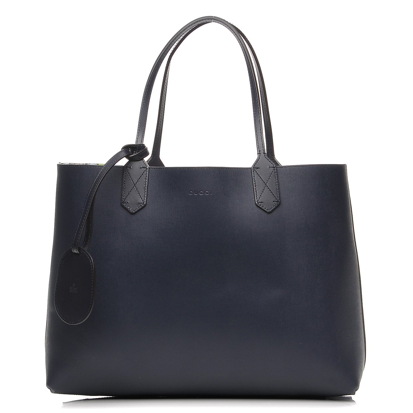 GG Supreme Monogram Blooms Medium Reversible Tote Beige Blue Navy