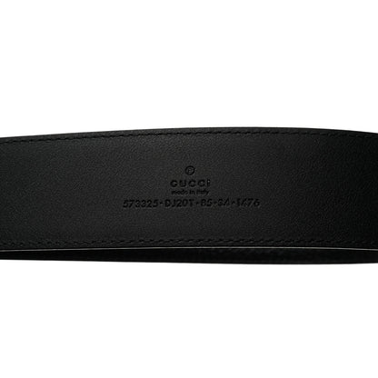 Gucci Textured Dollar Calfskin 40mm Belt 85 34 Black 5 of 6