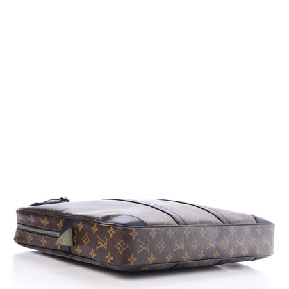 Louis Vuitton Monogram Macassar Porte Documents Voyage Soft Briefcase 4 of 9